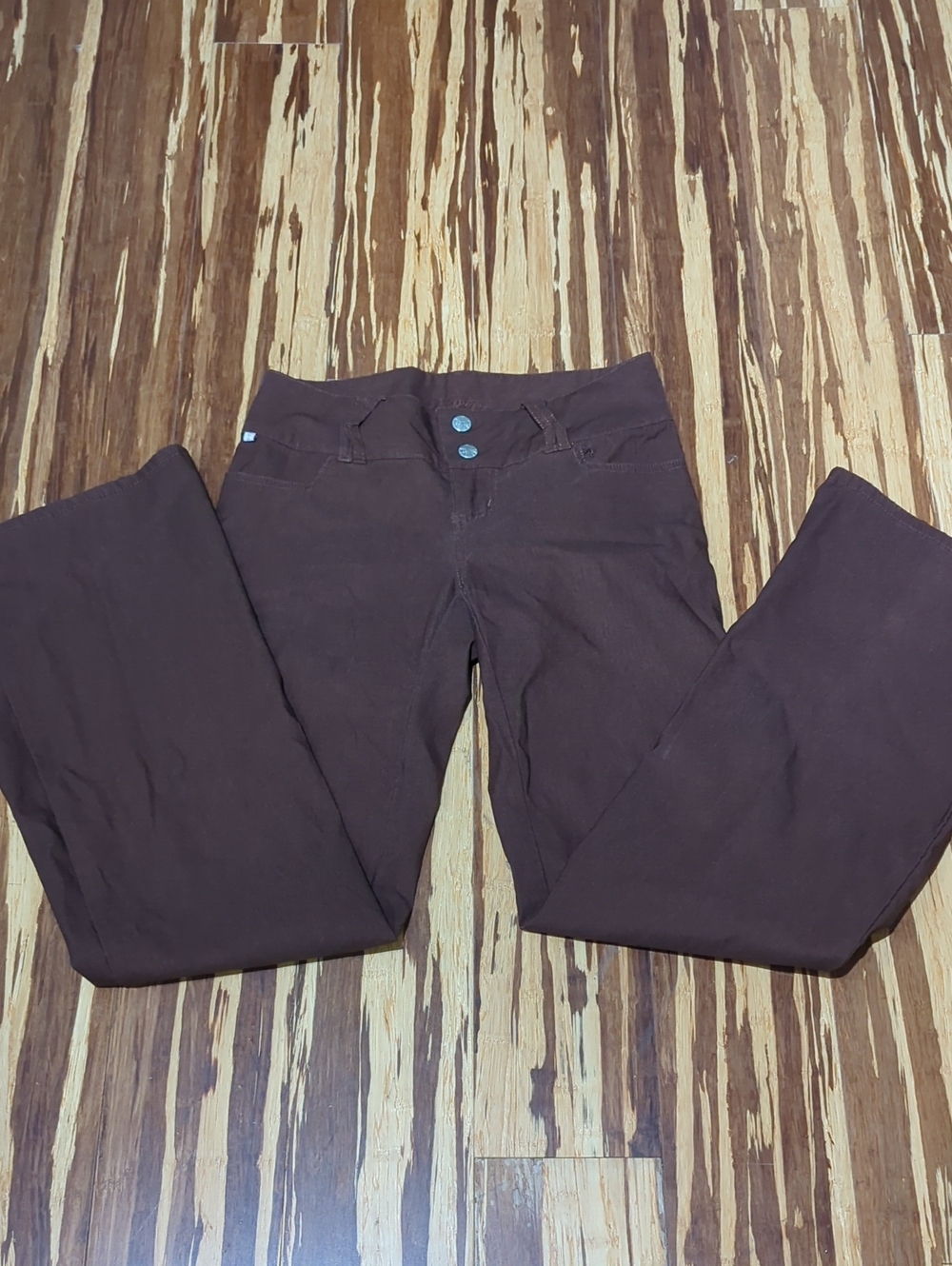 Younique Women's Brown Flare Wide Leg Pants